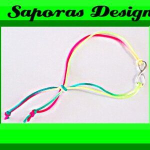 Handmade With Colorful Rope Bracelet With Infinity Charm Fits Most Wrist